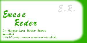 emese reder business card